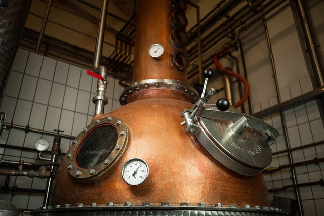 Kupferkessel aus der Elztalbrennerei zur Herstellung von Obstbränden