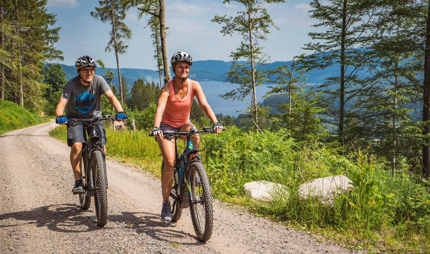 Mountainbiker auf dem Seenradweg