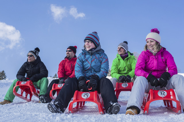 Wer wohl als erster unten ankommt?