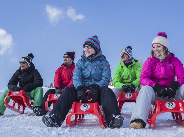 Wer wohl als erster unten ankommt?